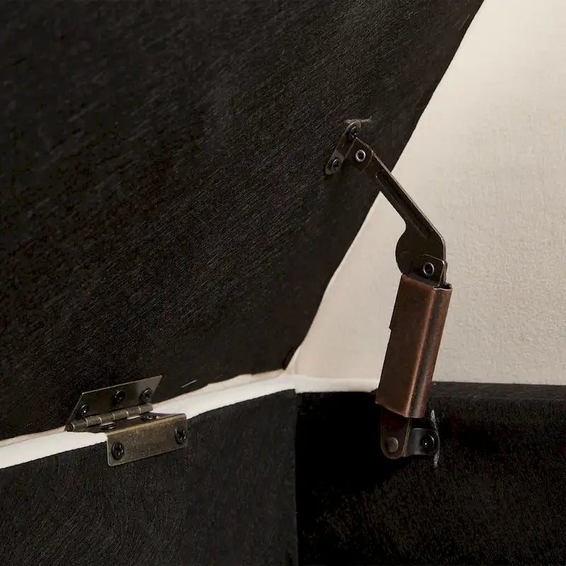 Bed Storage Bench with Curved Arms and Solid Wooden Legs