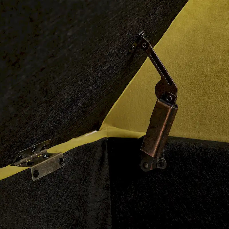 Bed Storage Bench with Curved Arms and Solid Wooden Legs