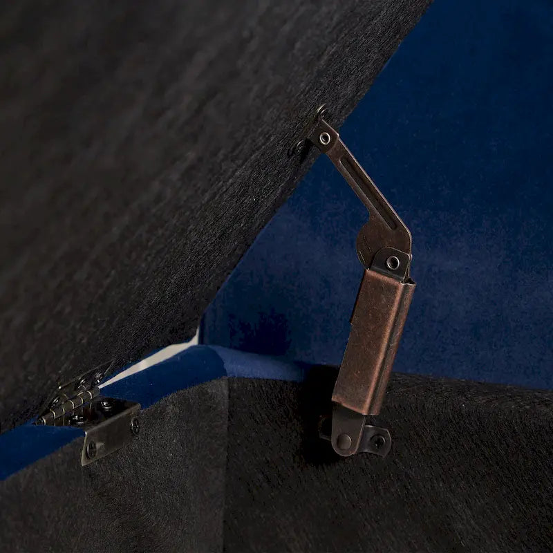 Bed Storage Bench with Curved Arms and Solid Wooden Legs