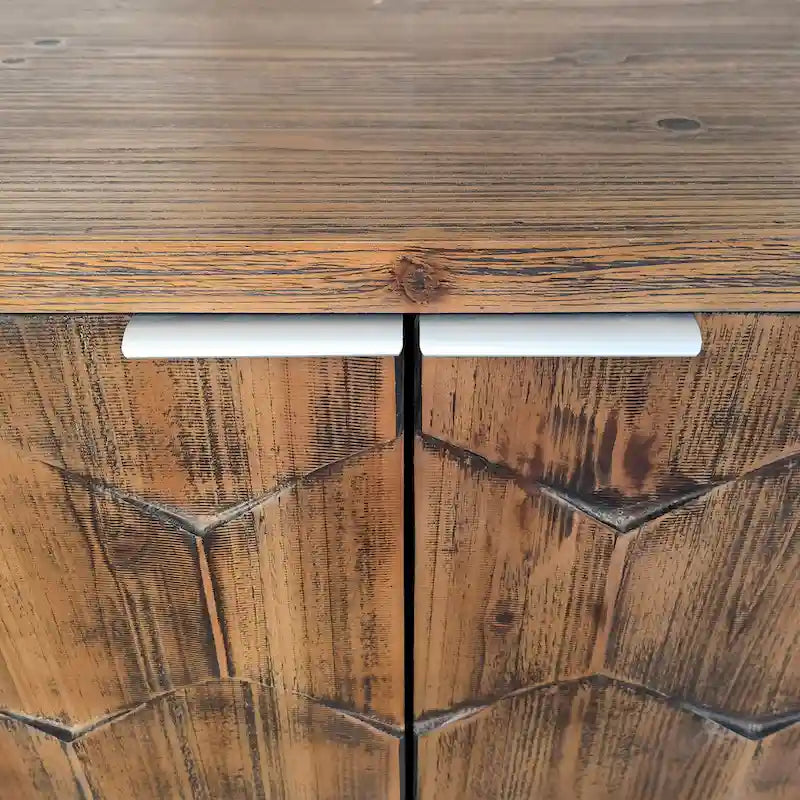 Accent Cabinet Farmhouse Style 4 Door Wooden Cabinet Sideboard Buffet Server Cabinet Storage Cabinet