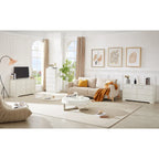 Modern 3 Drawer Bedroom Chest of Drawers with 7 Drawers Dresser, Clothes Organizer -Metal Pulls