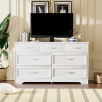 Modern 3 Drawer Bedroom Chest of Drawers with 7 Drawers Dresser, Clothes Organizer -Metal Pulls