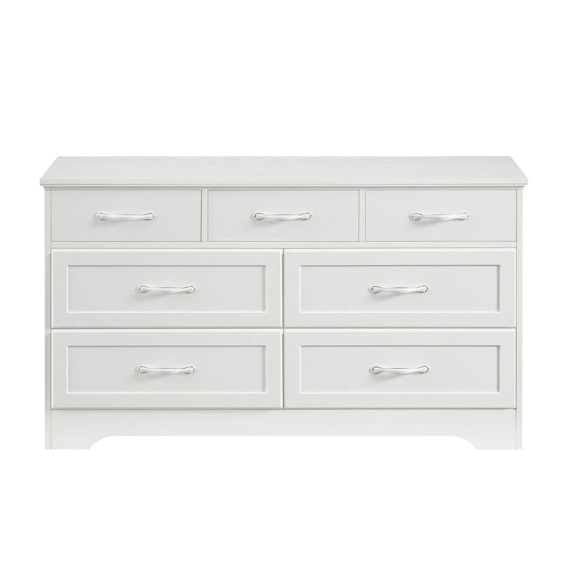 Modern 3 Drawer Bedroom Chest of Drawers with 7 Drawers Dresser, Clothes Organizer -Metal Pulls