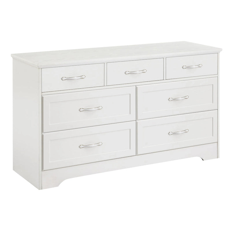 Modern 3 Drawer Bedroom Chest of Drawers with 7 Drawers Dresser, Clothes Organizer -Metal Pulls