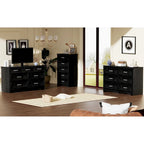 Modern 3 Drawer Bedroom Chest of Drawers with 7 Drawers Dresser, Clothes Organizer -Metal Pulls