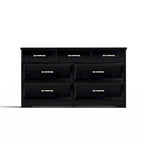 Modern 3 Drawer Bedroom Chest of Drawers with 7 Drawers Dresser, Clothes Organizer -Metal Pulls
