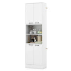 Costway 75  Tall Bathroom Storage Cabinet with 4 Doors & 2 Open - See Details