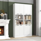 Costway 75  Tall Bathroom Storage Cabinet with 4 Doors & 2 Open - See Details