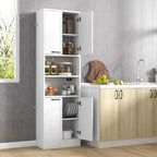 Costway 75  Tall Bathroom Storage Cabinet with 4 Doors & 2 Open - See Details