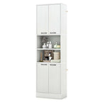 Costway 75  Tall Bathroom Storage Cabinet with 4 Doors & 2 Open - See Details