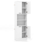 Costway 75  Tall Bathroom Storage Cabinet with 4 Doors & 2 Open - See Details