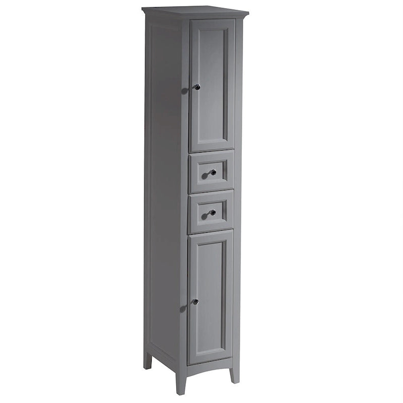 68" Tall Bathroom Linen Cabinet with Soft Close Drawers - Solid Wood Free Standing Storage Tower with 2 Doors & 2 Shelves