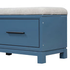 Storage Bench with Cushion - Entryway Shoe Organizer, Pine Wood, 350 LBS Capacity, Removable Cushion, Hidden Storage for Living Room Hallway