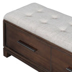 Storage Bench with Cushion - Entryway Shoe Organizer, Pine Wood, 350 LBS Capacity, Removable Cushion, Hidden Storage for Living Room Hallway