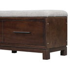 Storage Bench with Cushion - Entryway Shoe Organizer, Pine Wood, 350 LBS Capacity, Removable Cushion, Hidden Storage for Living Room Hallway