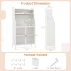 Costway 5-tier Metal Kitchen Bakers Rack with Pegboard 8 Hooks - See Details