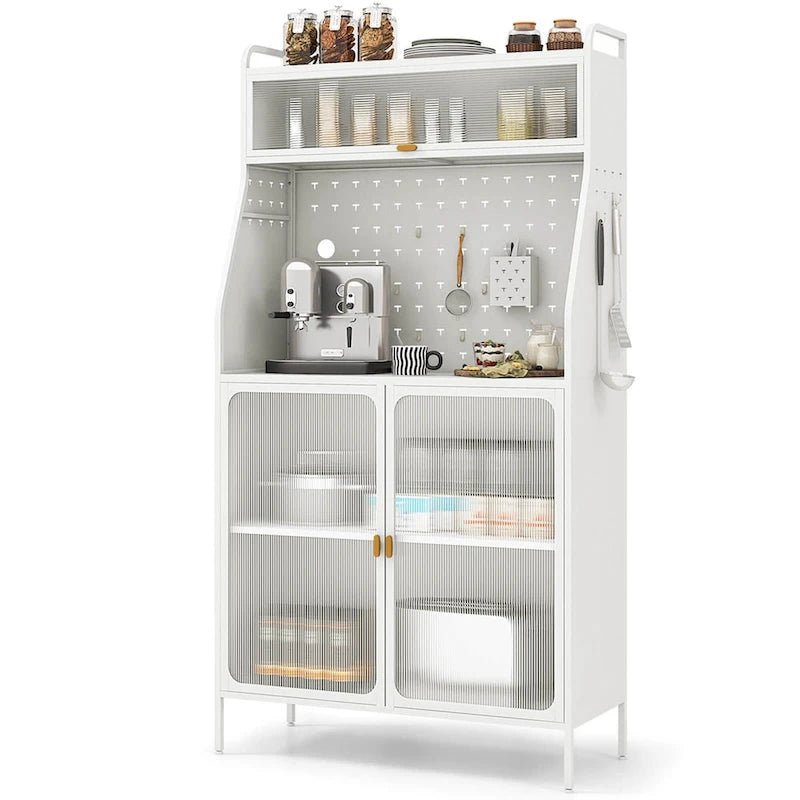 Costway 5-tier Metal Kitchen Bakers Rack with Pegboard 8 Hooks - See Details