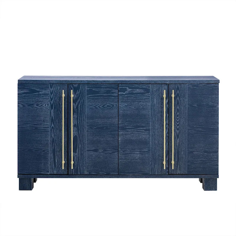 Sideboard Buffet Cabinet with Adjustable Shelves & Gold Handles