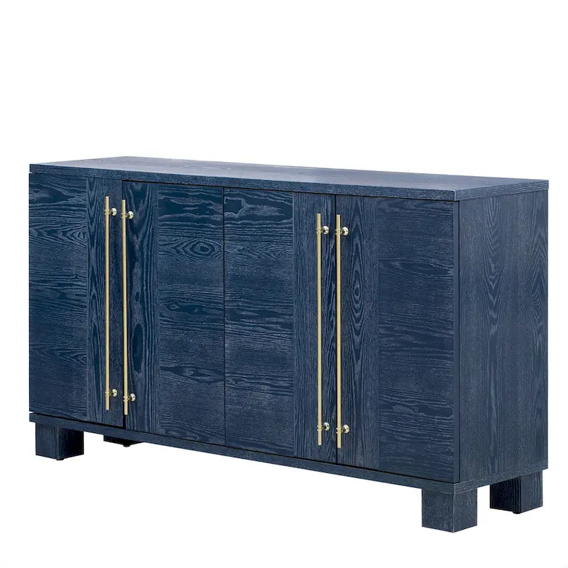 Sideboard Buffet Cabinet with Adjustable Shelves & Gold Handles
