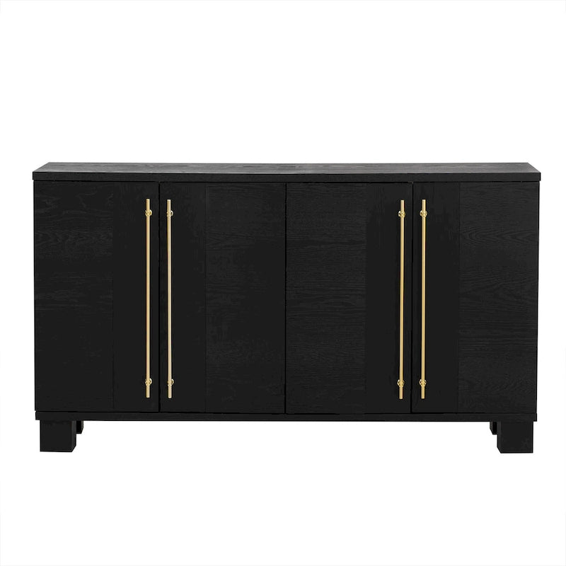 Sideboard Buffet Cabinet with Adjustable Shelves & Gold Handles