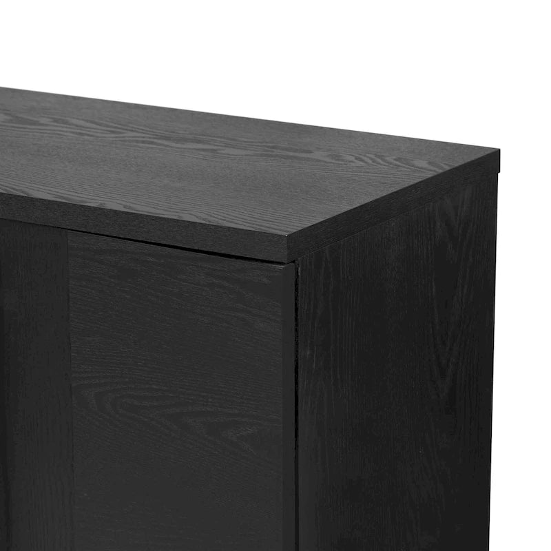 Sideboard Buffet Cabinet with Adjustable Shelves & Gold Handles