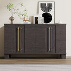 Sideboard Buffet Cabinet with Adjustable Shelves & Gold Handles
