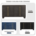 Sideboard Buffet Cabinet with Adjustable Shelves & Gold Handles