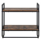 Gymax Wall Mounted Bathroom Shelf Industrial 2-Tier Storage Rack w/