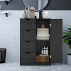 Gymax Storage Floor Cabinet Organizer Cupboard w/ 4 Drawers Adjustable - See Details