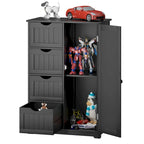 Gymax Storage Floor Cabinet Organizer Cupboard w/ 4 Drawers Adjustable - See Details