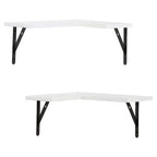 Wood Floating Shelves Set of 2, Wall Mounted Shelves for Bathroom Bedroom Living Room, and Kitchen Wall Decor 15.7*11.4in