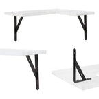 Wood Floating Shelves Set of 2, Wall Mounted Shelves for Bathroom Bedroom Living Room, and Kitchen Wall Decor 15.7*11.4in