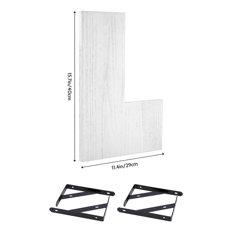 Wood Floating Shelves Set of 2, Wall Mounted Shelves for Bathroom Bedroom Living Room, and Kitchen Wall Decor 15.7*11.4in