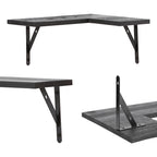 Wood Floating Shelves Set of 2, Wall Mounted Shelves for Bathroom Bedroom Living Room, and Kitchen Wall Decor 15.7*11.4in