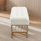 Entryway Storage Shoe Bench,Modern Upholstered Storage Bench with Shelf