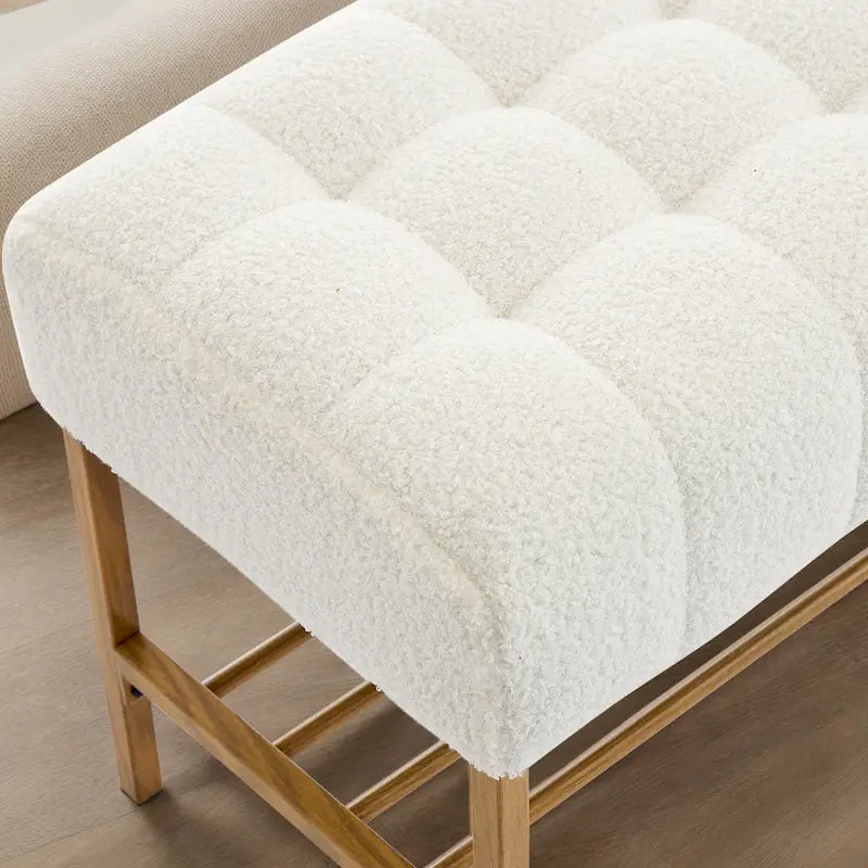 Entryway Storage Shoe Bench,Modern Upholstered Storage Bench with Shelf