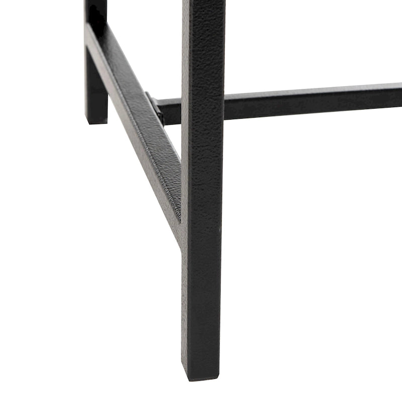 Ruthie Storage Bench 47.3"W x 16"D x 24"H - Contemporary Entryway Seating with Drawer - Light Wood & Black Metal