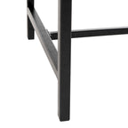 Ruthie Storage Bench 47.3"W x 16"D x 24"H - Contemporary Entryway Seating with Drawer - Light Wood & Black Metal