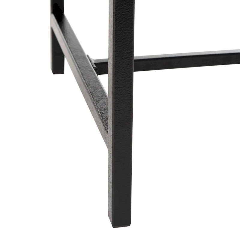 Ruthie Storage Bench 47.3"W x 16"D x 24"H - Contemporary Entryway Seating with Drawer - Light Wood & Black Metal