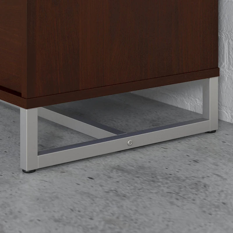 2 Drawer Lateral File Cabinet - Mid Century Modern Design - Full Extension Ball Bearing Slides - Letter Legal Size - Fully Assembled