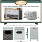 Merax Rustic Storage Bench with Removable Basket and Removable Cushion