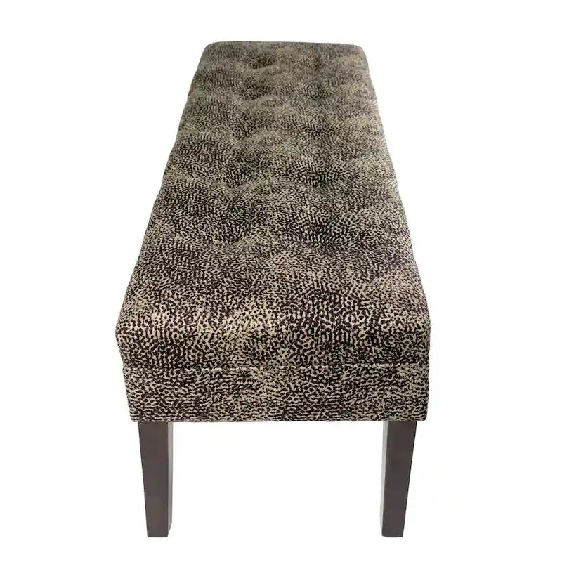 Cheetah Upholstered Indoor Living Room Bench