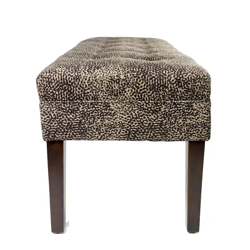 Cheetah Upholstered Indoor Living Room Bench