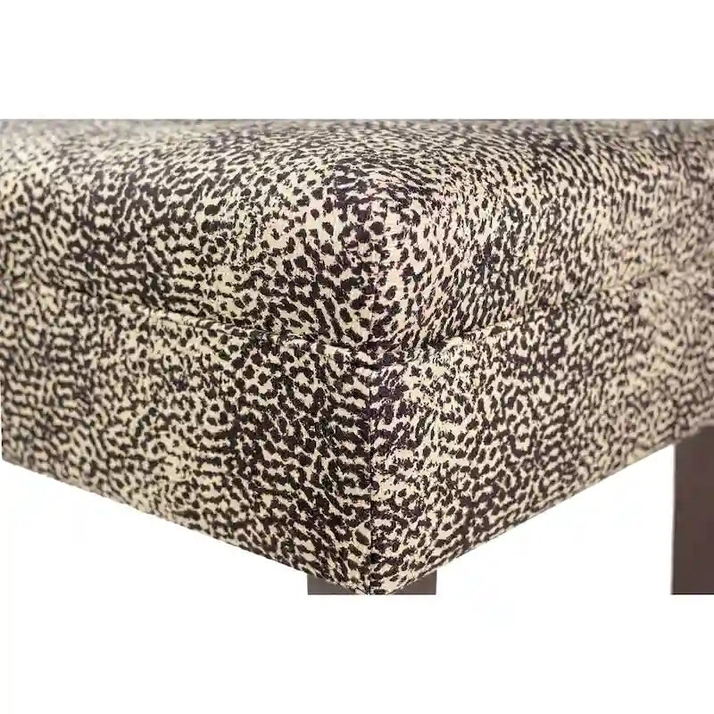 Cheetah Upholstered Indoor Living Room Bench
