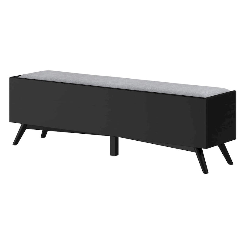 Alpine Furniture Flynn Wood Bench in Black