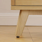 Art Leon Textured Wood Sideboard Cabinet with Storage