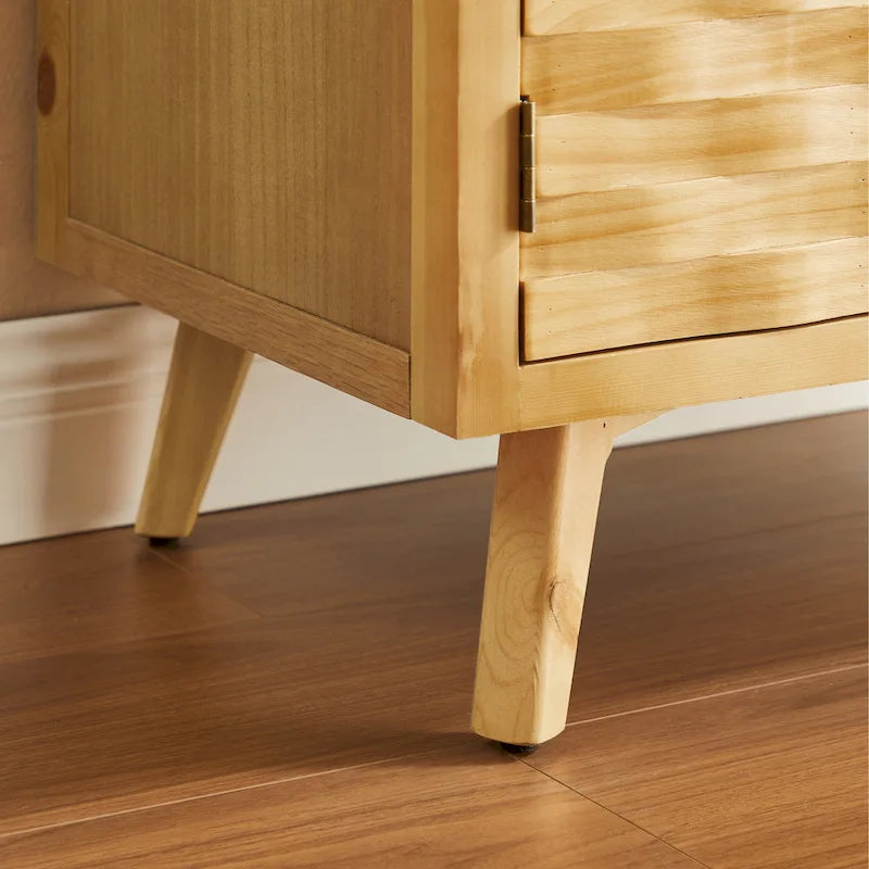 Art Leon Textured Wood Sideboard Cabinet with Storage