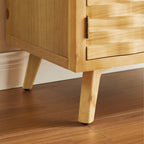 Art Leon Textured Wood Sideboard Cabinet with Storage