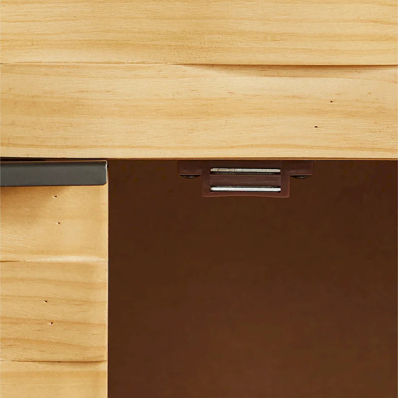 Art Leon Textured Wood Sideboard Cabinet with Storage