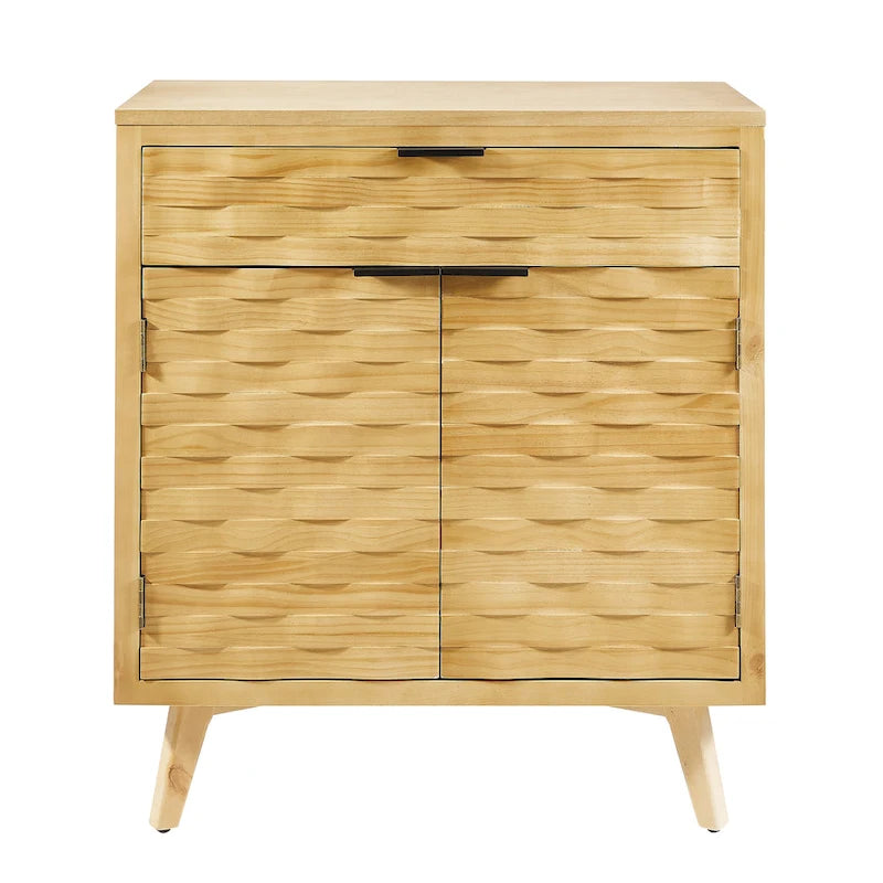Art Leon Textured Wood Sideboard Cabinet with Storage